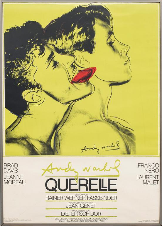 MOVIE POSTER, after Andy Warhol, 'Querelle', 1983.