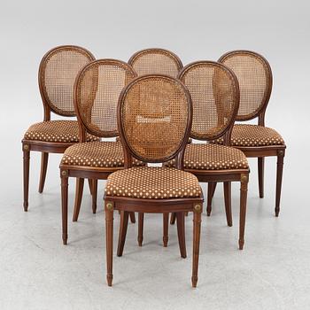 Chairs, 6 pcs, Gustavian style, 20th century.