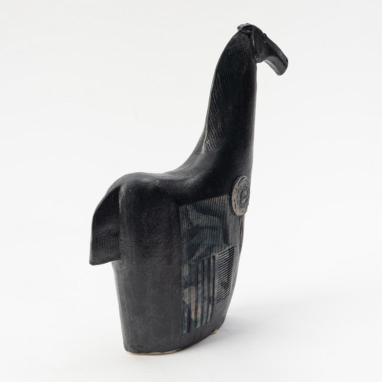 Björn Nyberg, a stoneware sculpture of a horse, signed.
