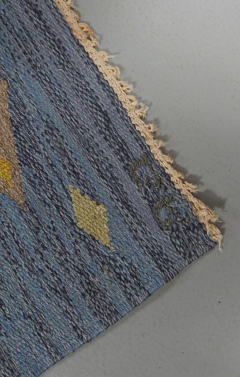 MATTA, rölakan, Klockaregårdens hemslöjd, signerad KH GR möjl Gunilla Rappe, 1900-talets andra hälft, 224 x 160 cm.