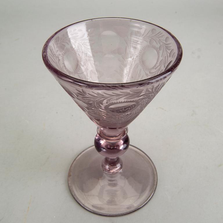 An 18th century probably German glass cup.