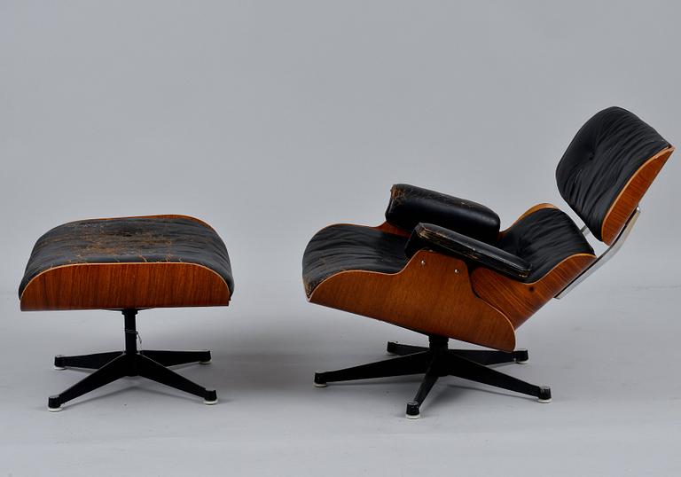 Charles & Ray Eames, LOUNGE CHAIR WITH OTTOMAN.