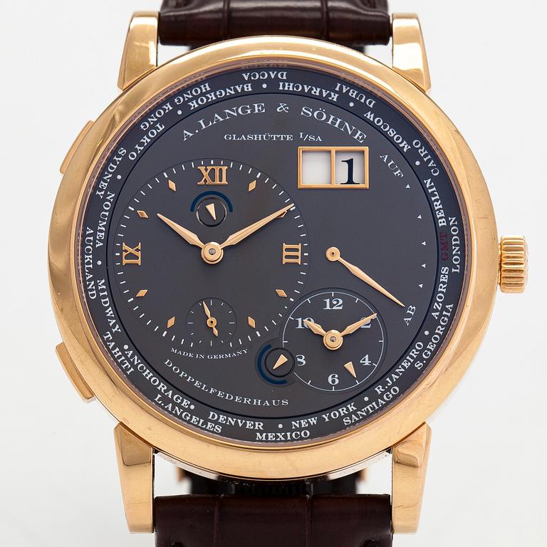 A. Lange & Söhne, Lange 1 Time Zone, wristwatch, 42 mm.