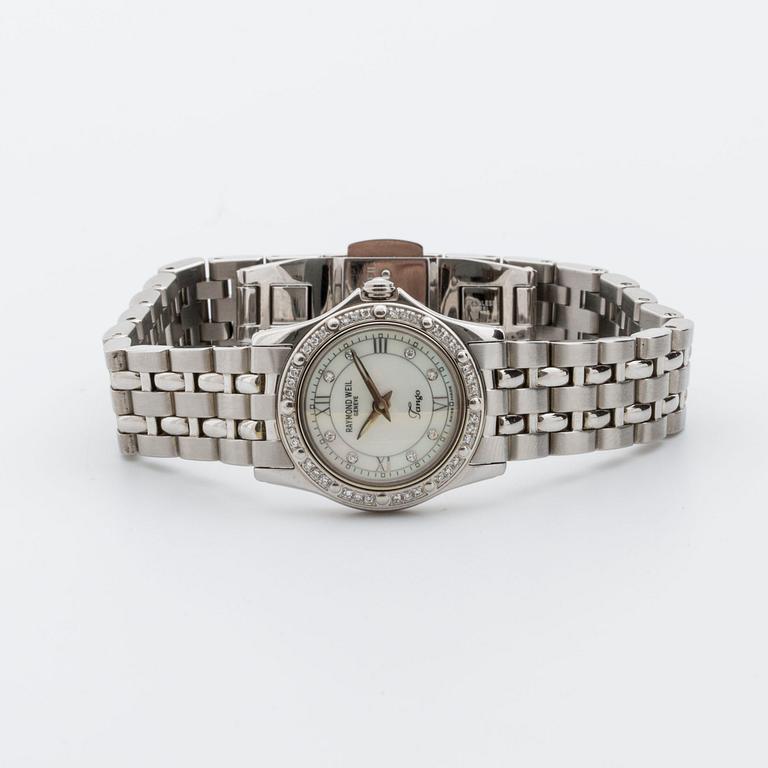 ARMBANDSUR, TANGO, RAYMOND WEIL, stål med diamanter 8/8, ca 0,37 ct, 25 mm.