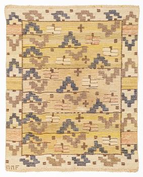 Märta Måås-Fjetterström, A textile, "Flygstrån", flat weave, ca 60 x 76 cm, signed MMF.