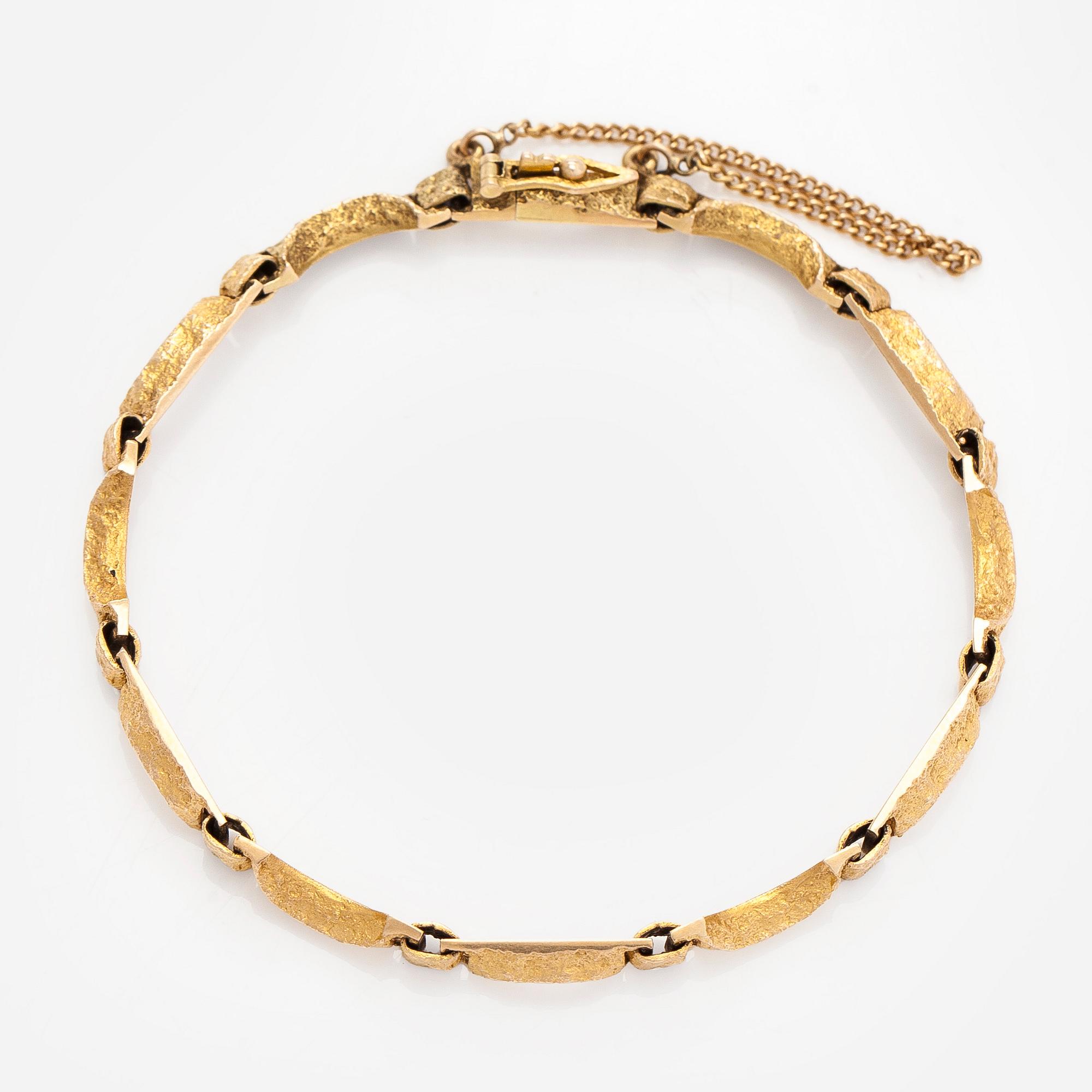 Björn Weckström, a 14K gold bracelet 'Siula' for Lapponia 1976.