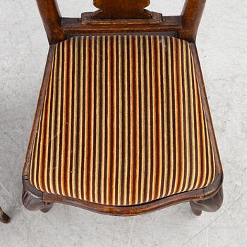 Pair of Rococo chairs, 18th century.