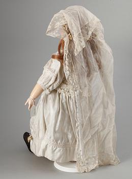 A French bisquit doll,marked Jumeau 1907.