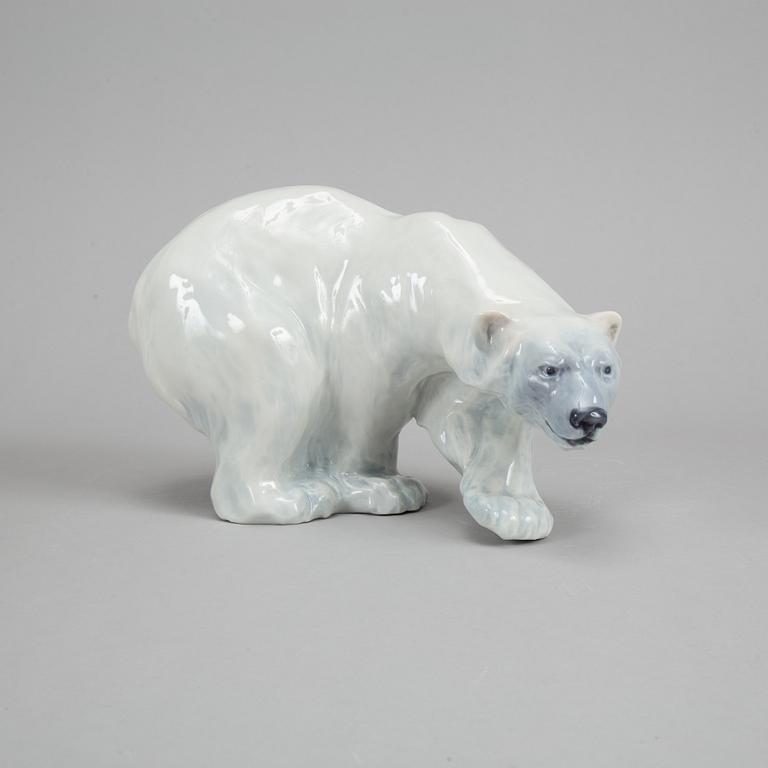 Royal Copenhagen, a 089 porcelain polar bear, Denmark.