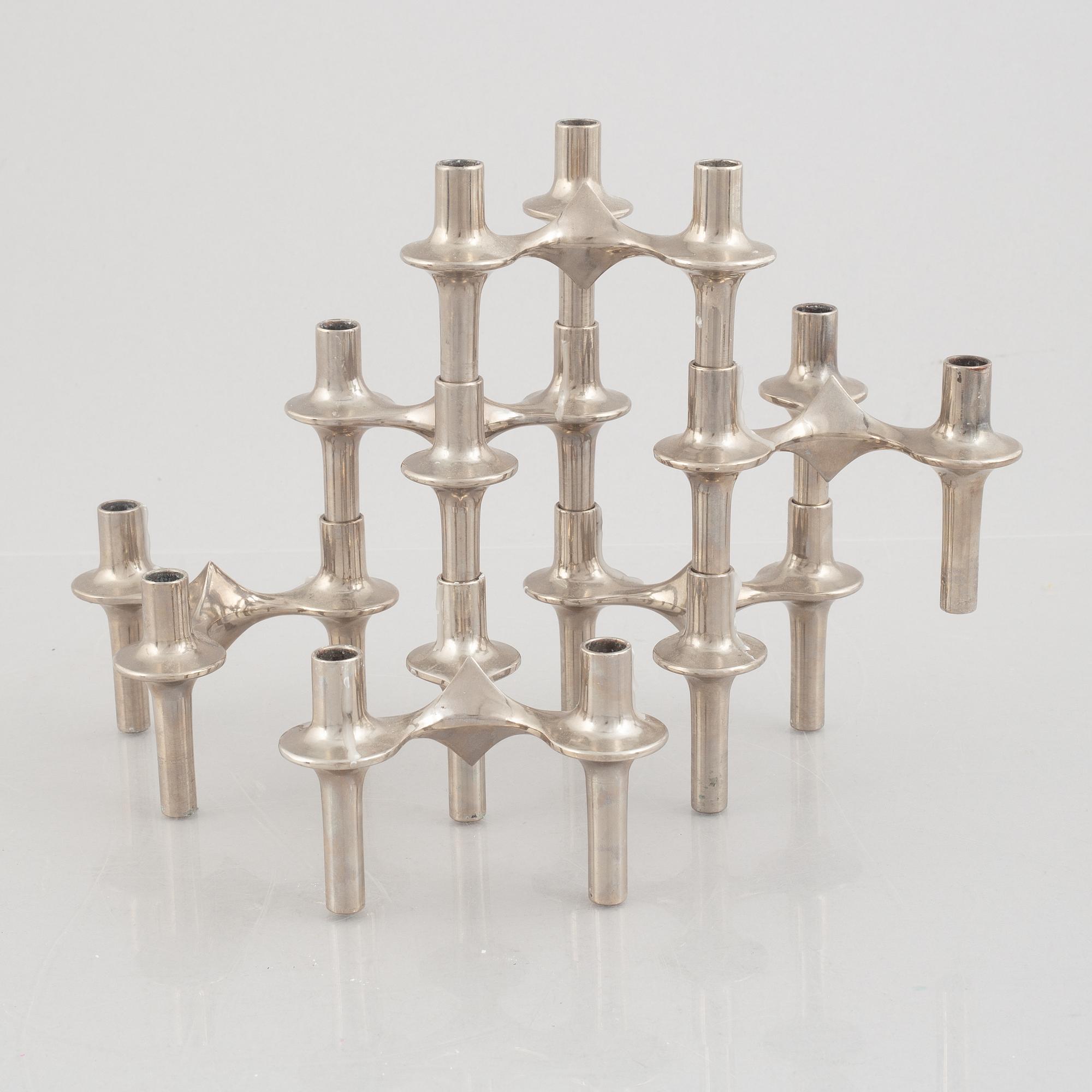 Caesar Stoffic & Fritz Nagel, candlesticks, 6 pcs, Germany.