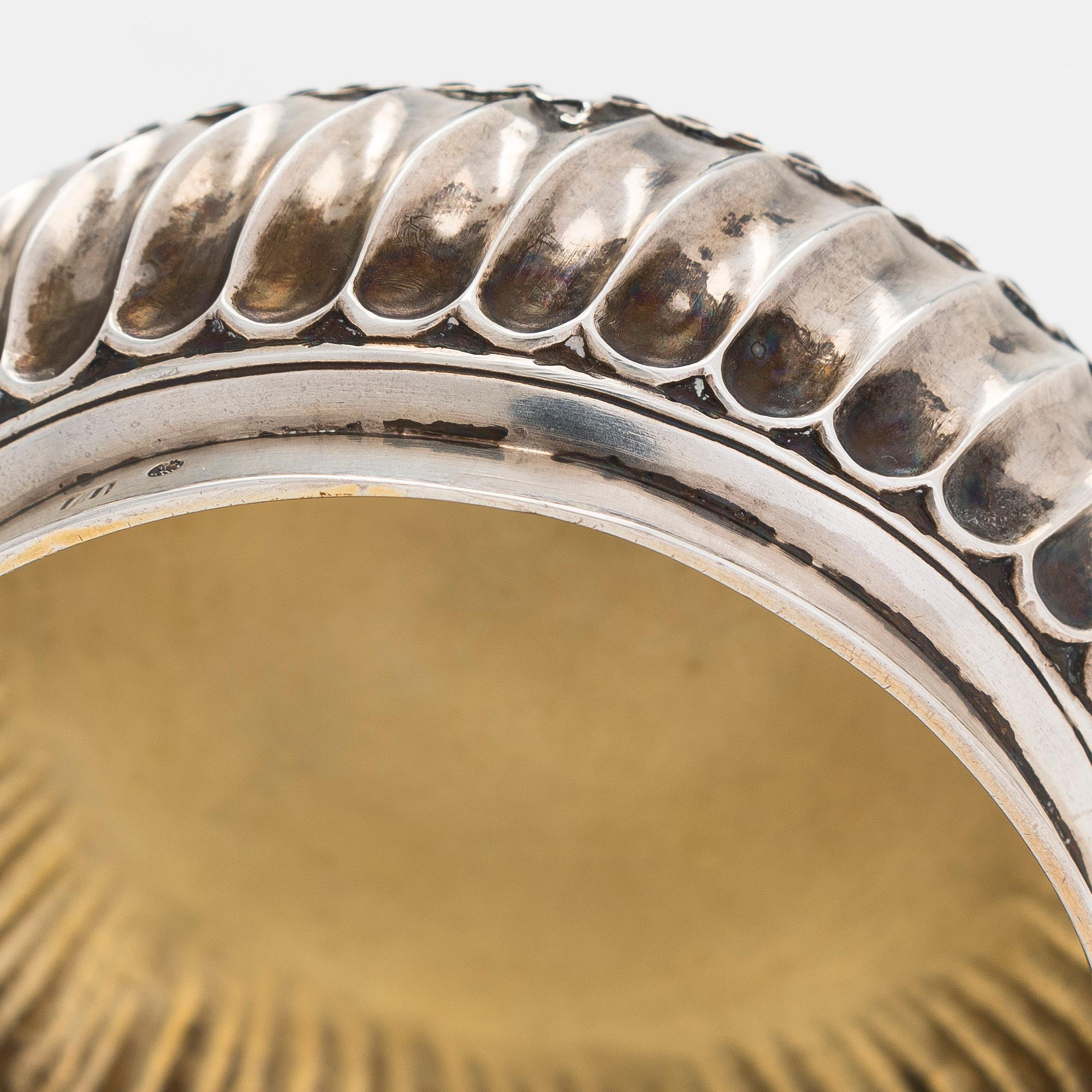 Grachev, saltkar, silver, Moskva tidigt 1900-tal. Stämplad Br. Grachev med hovleverantörsmärke.