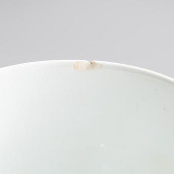 A porcelain cup, plate and soup bowl. Arabia, Finland, mid 20th century.