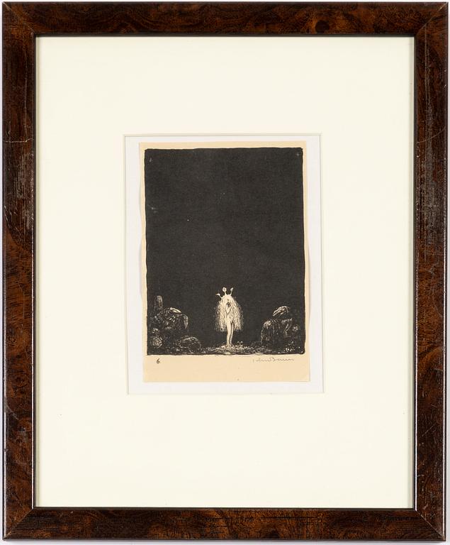 John Bauer, lithograph, signed John Bauer in pencil.
