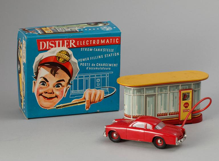 A german Distler Electromatic gas station, 1950s.