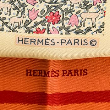 Hermès, näsdukar/pocket squares, 2 st.