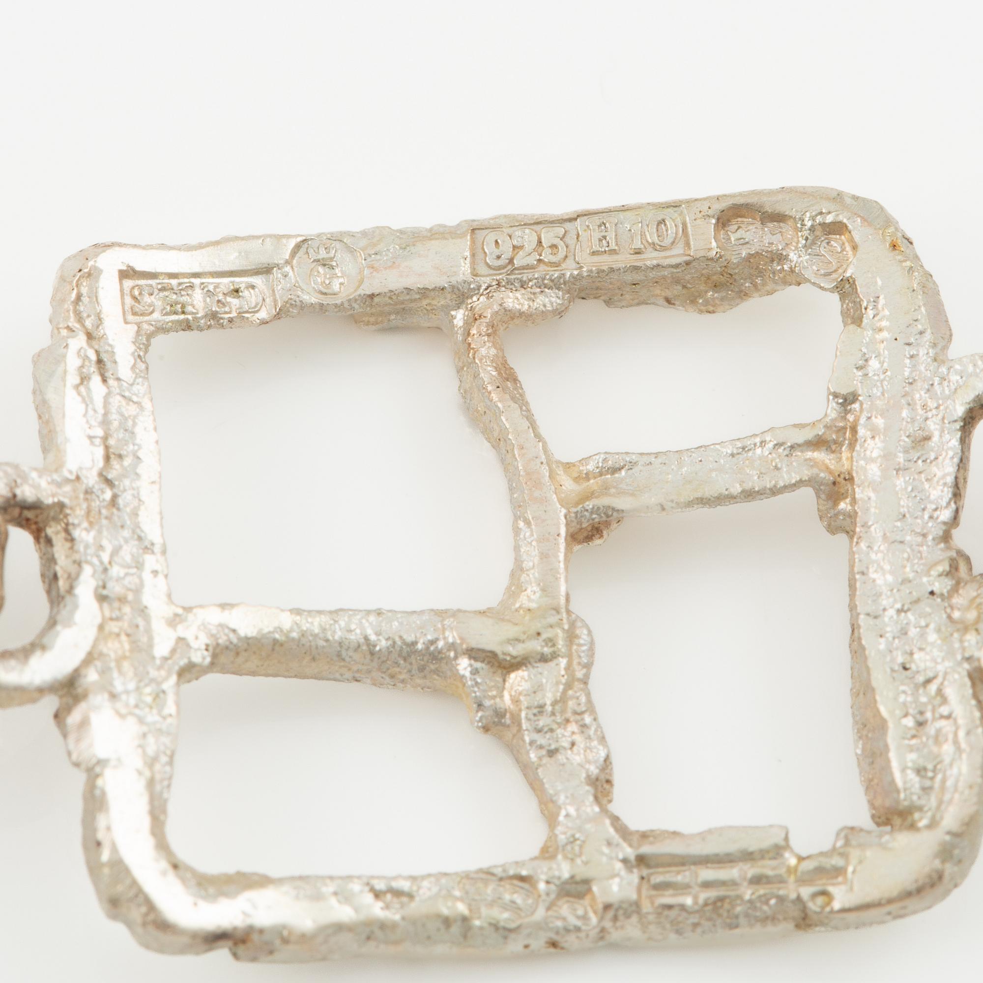 Lars Arby, three bracelets, sterling silver Gothenburg 1976, 1978 and 1982.