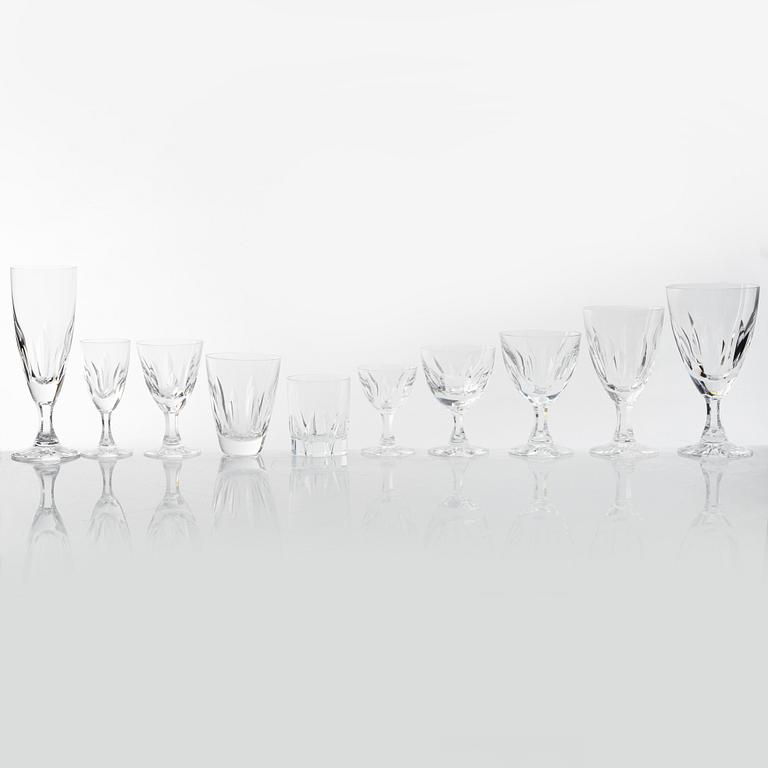 An 85-piece glass service, Kosta, Sweden, second half of the 20th century.