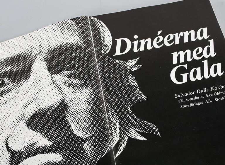 BOK, Salvador Dali, kokbok,"Dinéerna med Gala" numrerad 569/1500 , Stureförlaget AB, Stockholm 1979.