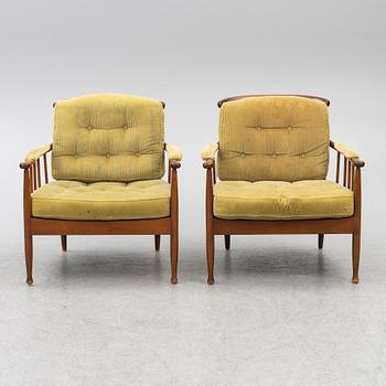 Kerstin Hörlin-Holmquist, A pair of "Skrindan" armchairs, OPE-Möbler, mid-20th century.