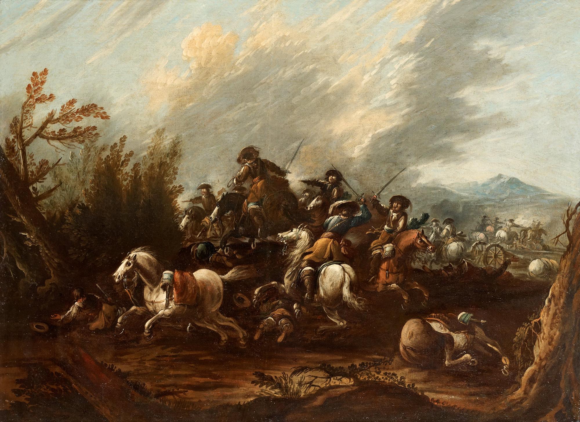 Pandolfo Reschi Hans krets, Kavalleribatalj.