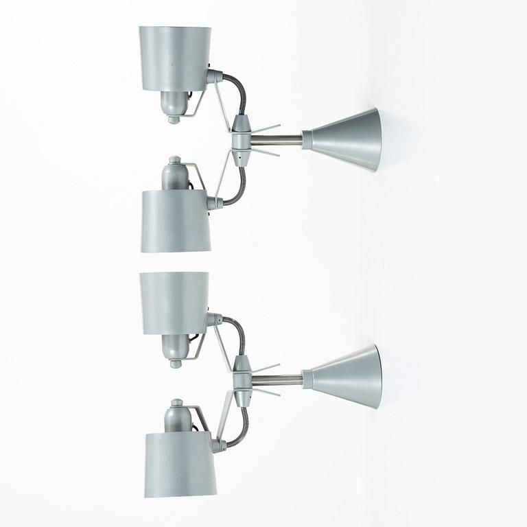 Hannes Wettstein, wall lights, a pair, Palucco, Italy, 1990s.