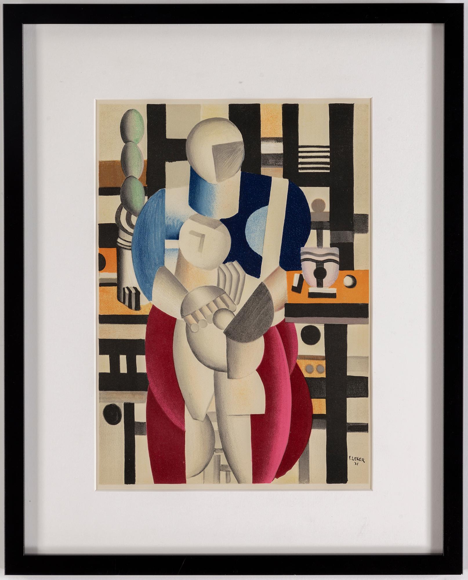 Fernand Léger, after, lithograph in colors, from Derrière le Miroir nr 79-80-81, 1955.