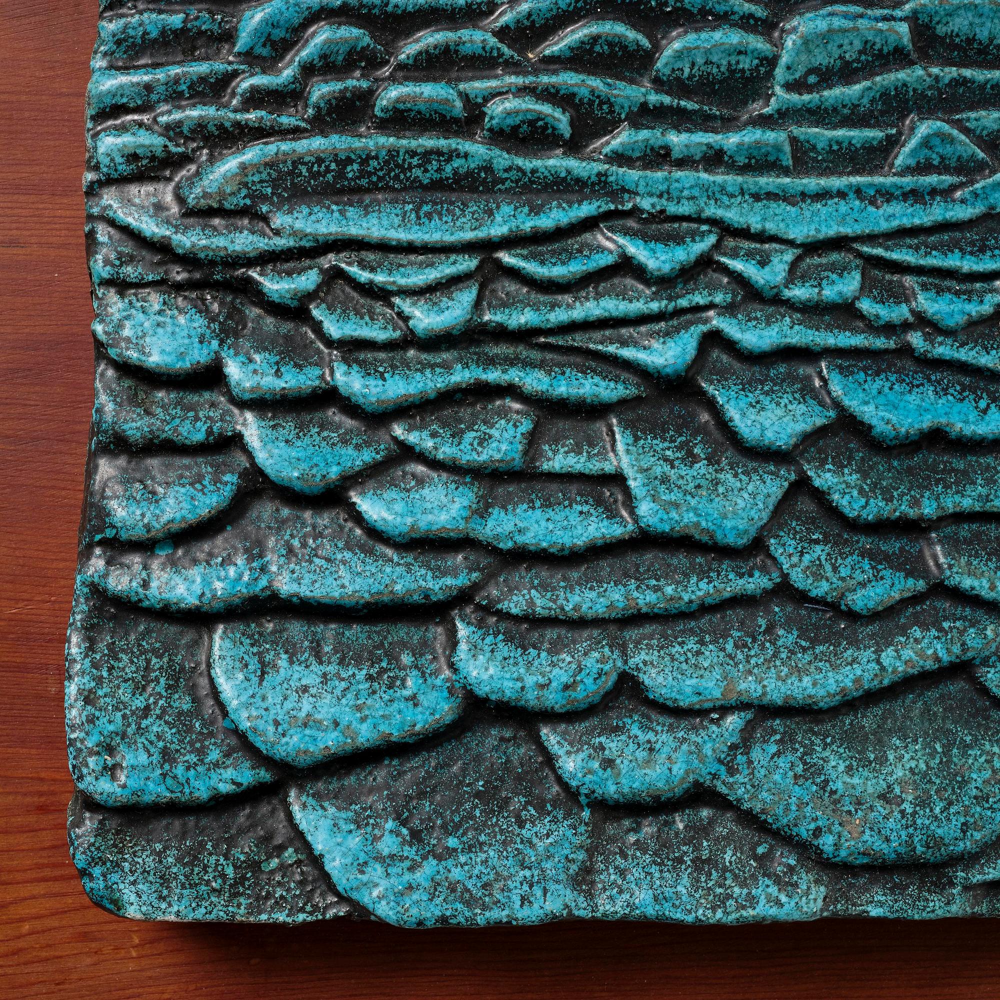 Hans Hedberg, a faience wall relief, Biot, France.