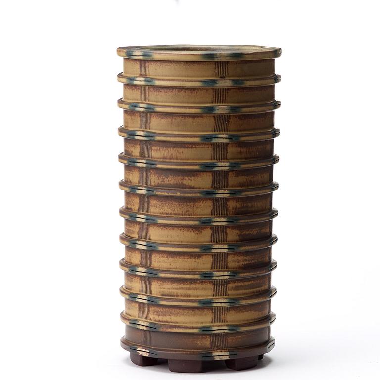 Wilhelm Kåge, a 'Farsta' stoneware vase, Gustavsberg studio 1960.