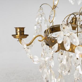 A Gustavian style chandelier, Sweden, first half of the 20th century.