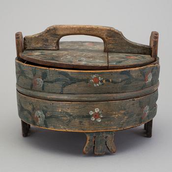 A folk art bowl, Sweden marked  PJES JPD 1800.