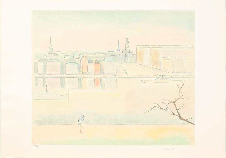 EINAR JOLIN, portfölj med 10 färglitografier, sign och numr 112/360.