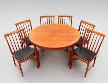 MATGRUPP, 7 delar, Bertil Fridhagen, Bodafors, 1960-tal.