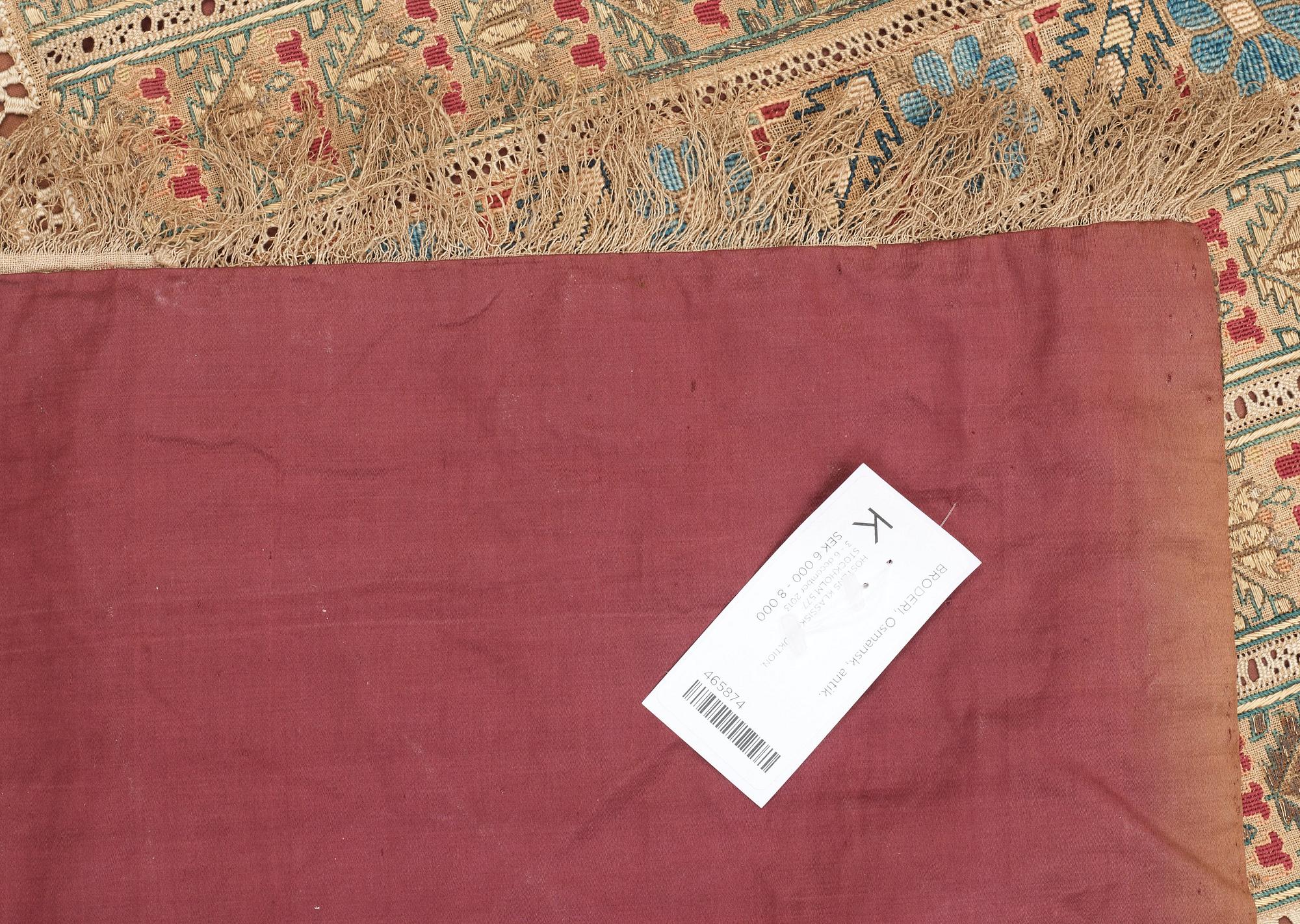 ANTIQUE OTTOMAN EMBROIDERY. 153 x 107 cm.