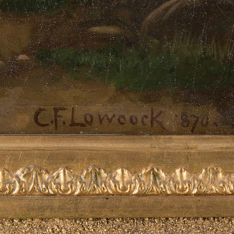 CHARLES FREDERICK LOWCOCK,attributed to,  oil on canvas, signed CF Lowcock and dated 1870.