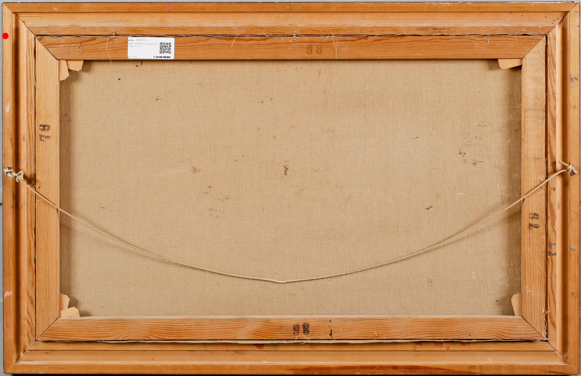 KARL BERGMAN, olja på duk, signerad.