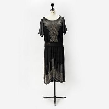 A 1920's pearl embroidered dress.