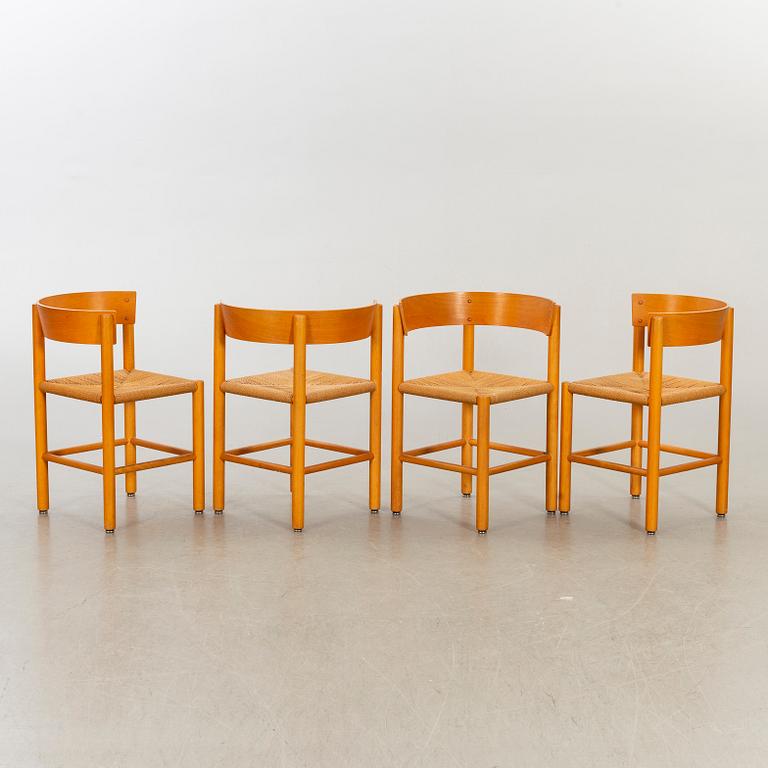 MOGENS LASSEN, matbord, stolar, 4 st, Fritz Hansen, Danmark, formgivna 1964-65.