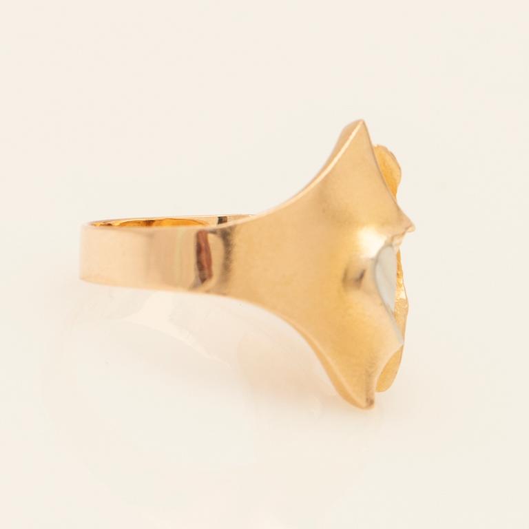 Björn Weckström, ring, "Geisir", 14K gold, Lapponia, Finland.
