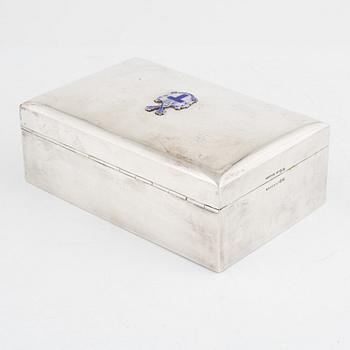 Cigar box, silver, mark of K. Anderson, Stockholm 1946.