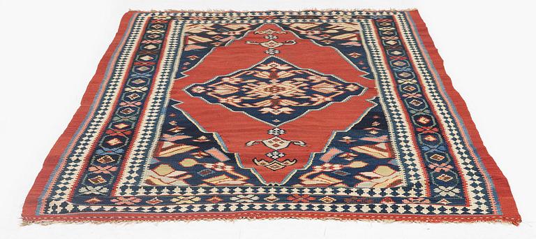 An antique Bidjar kilim, Western Persia (Iran), c. 230 x 142 cm.