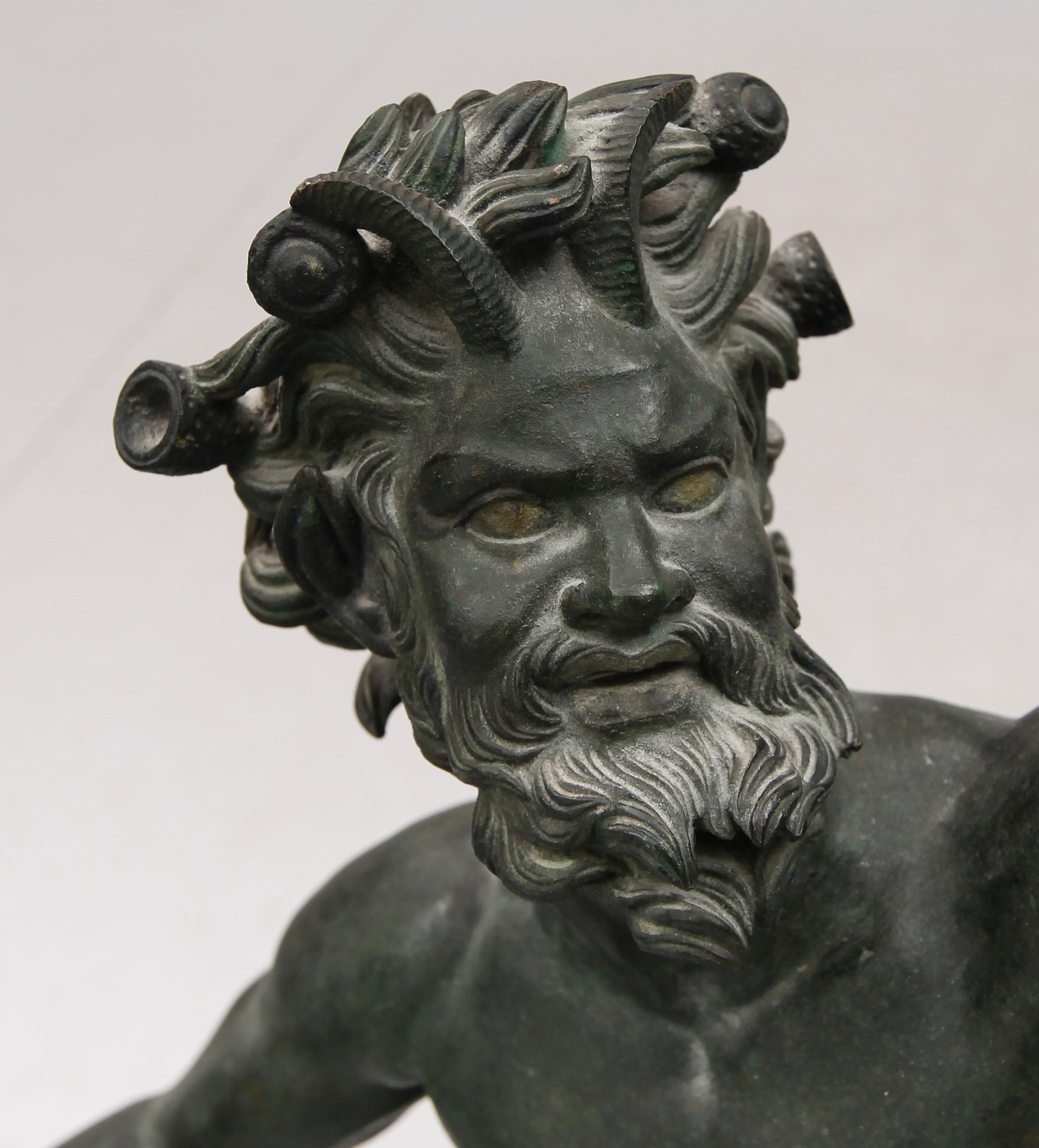 SKULPTUR, brons, kopia från Pompeji, 1900-tal.