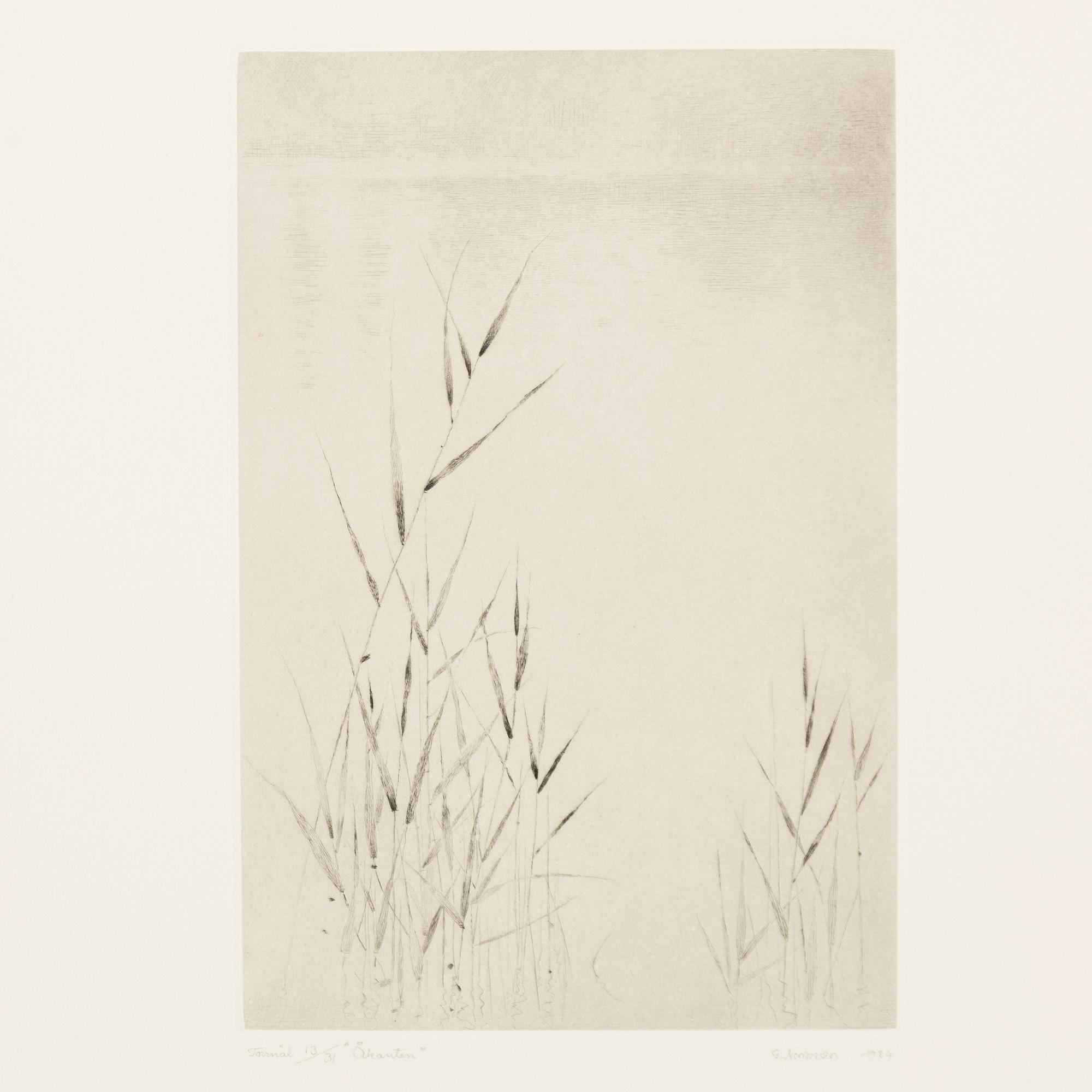 Gunnar Norrman, Drypoint engravings, 9, signed and numbered.