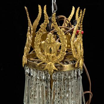 An Empire-style ceiling lamp, first half of the 20th century.