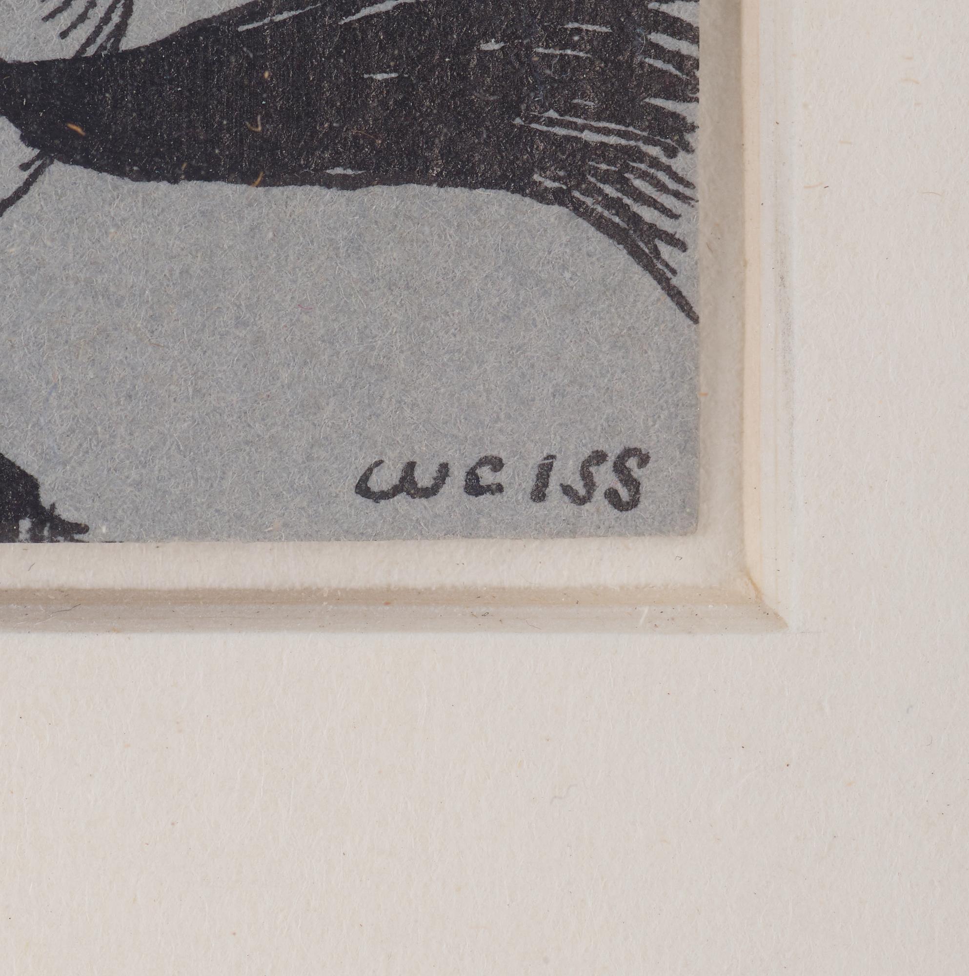 PETER WEISS, indian ink on paper, signed, executed in 1953.