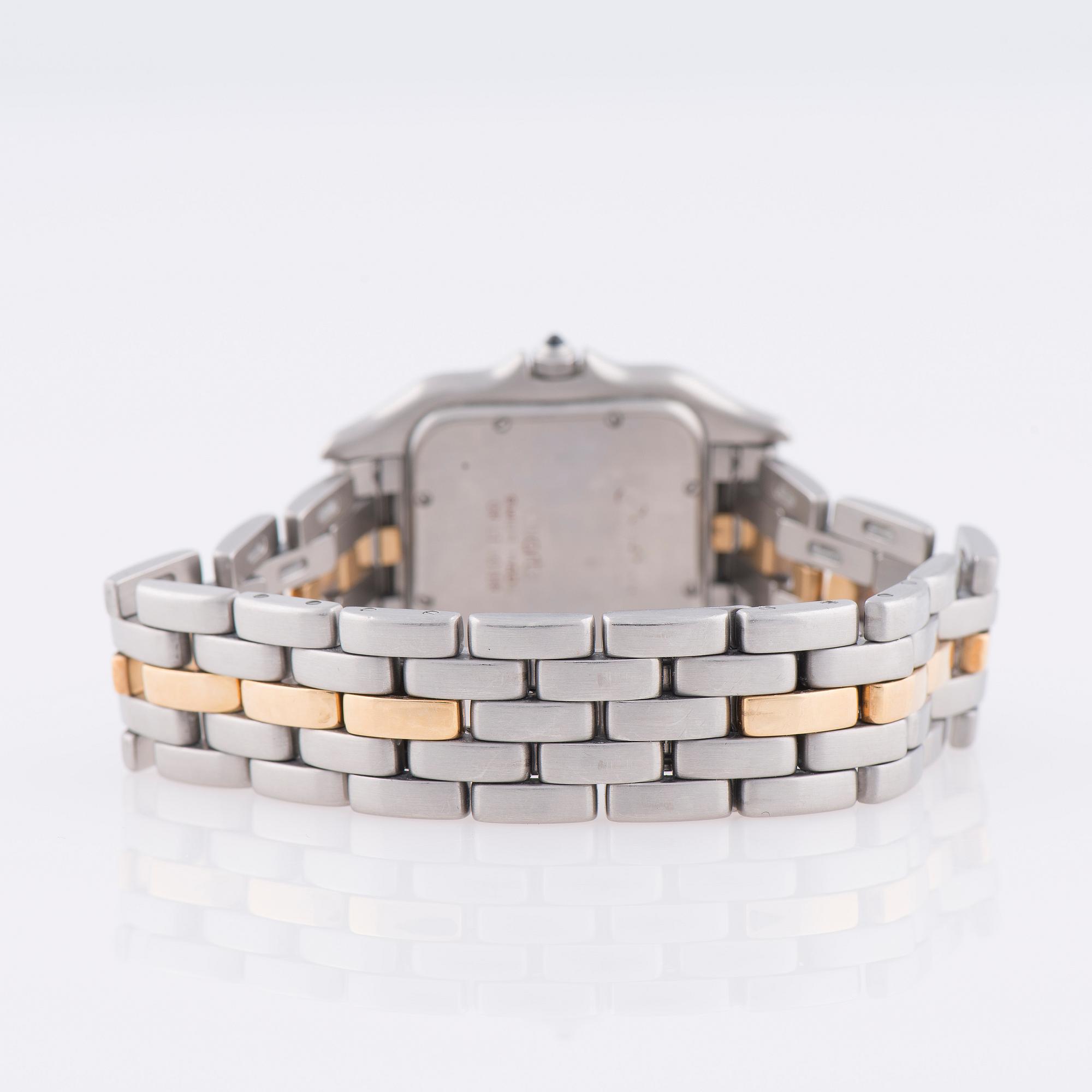 ARMBANDSUR, herr, Cartier, Santos, quartz, stål och guld.