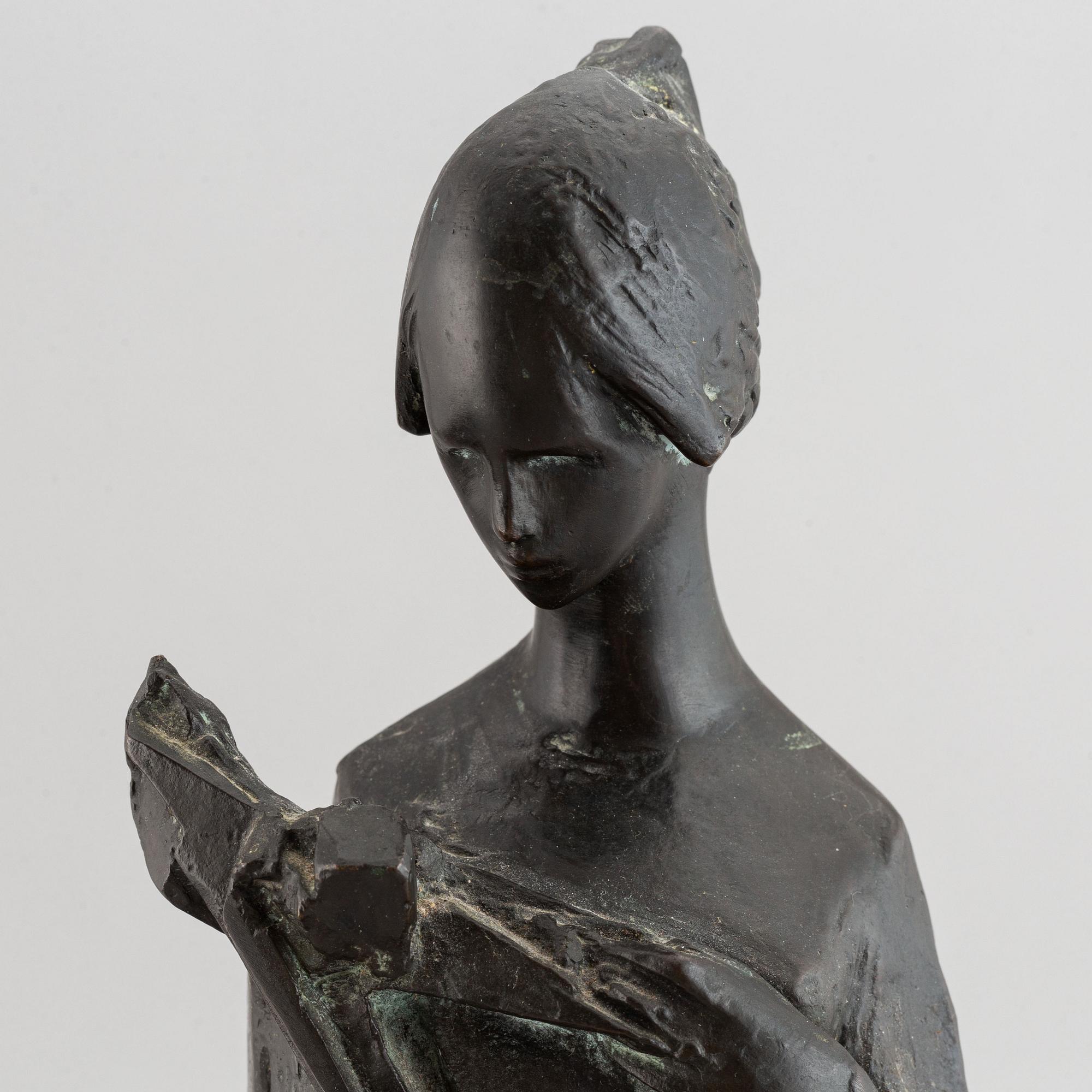 Jan Hána, efter. Skulptur. Signerad. Brons, höjd 54,5 (ink bas).