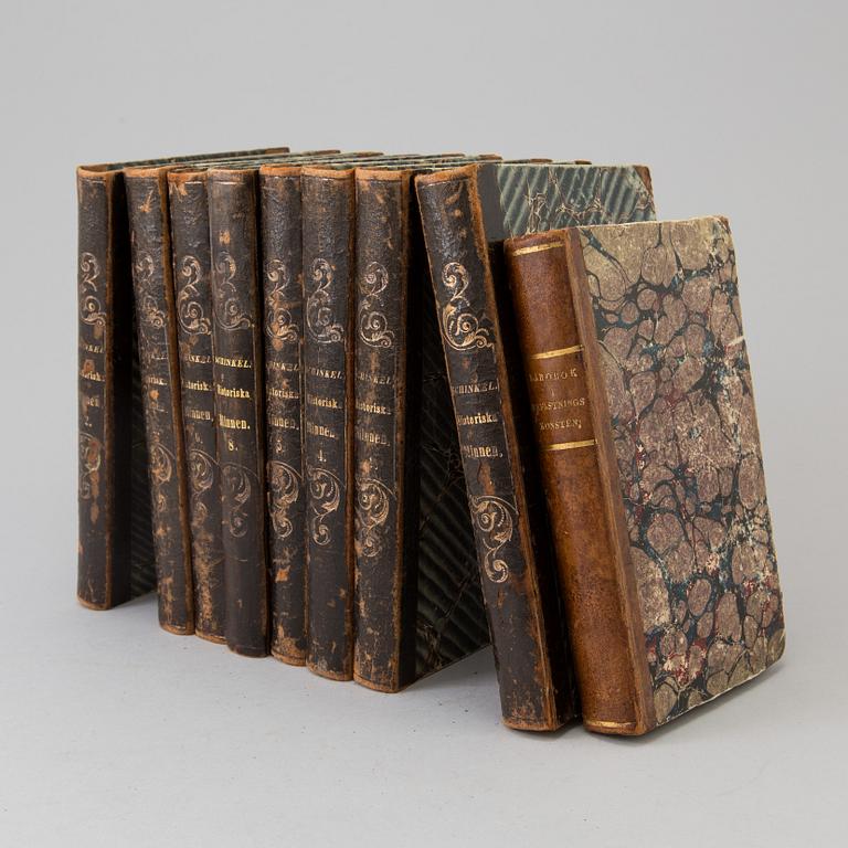 J.A HAZELIUS samt B. VON SCHINKEL, in total nine books. 1836 and 1855.