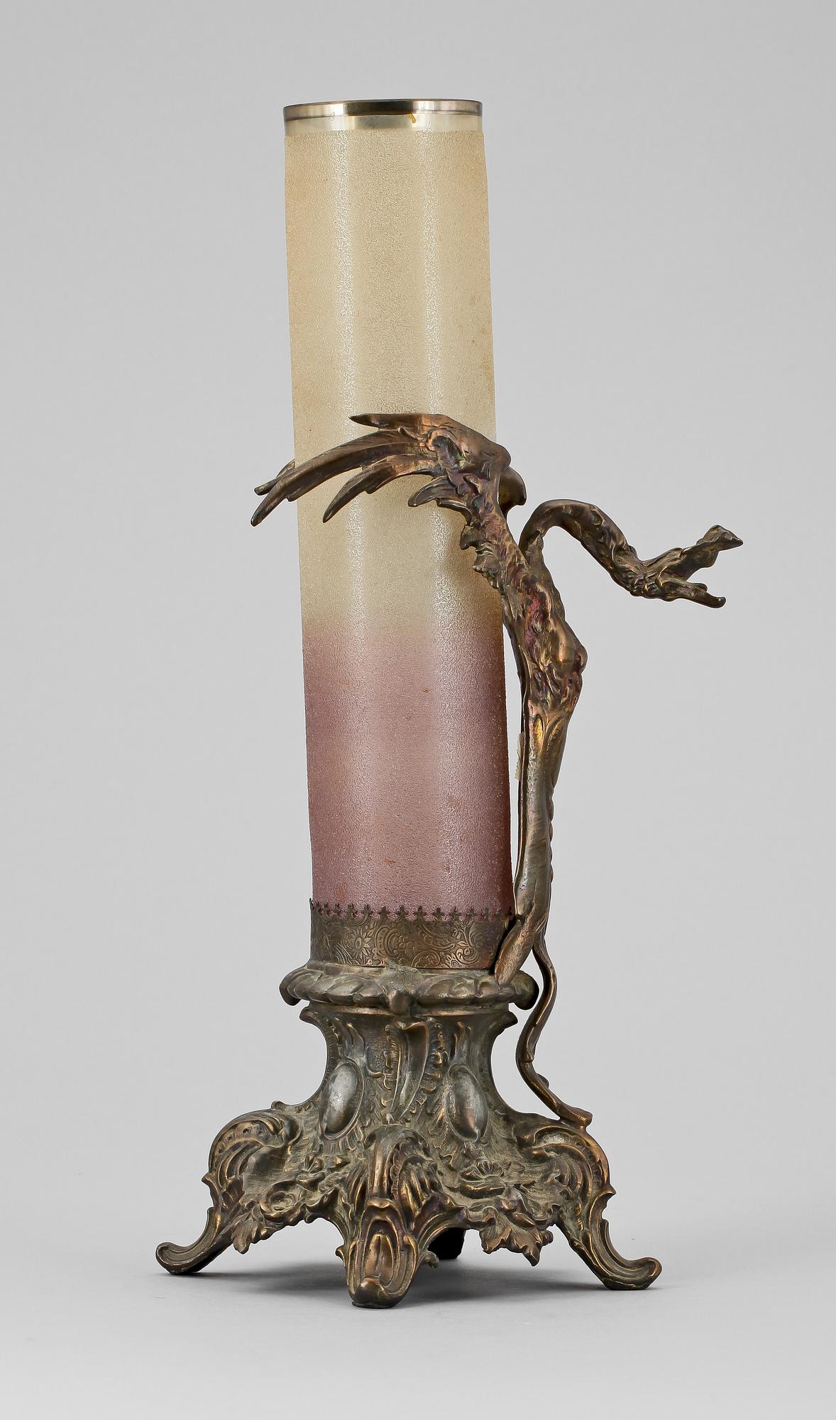 LJUSSTAKE, mässing,troligen Ryssland, 1800/1900-tal.