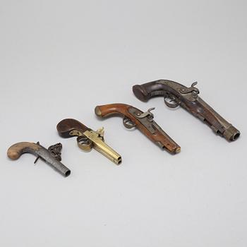 Four guns, 19th century.