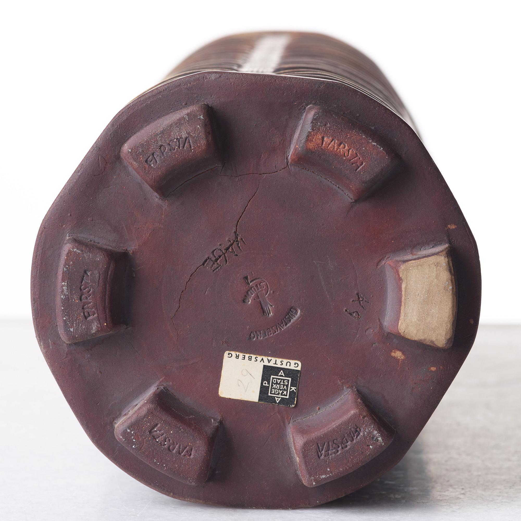 Wilhelm Kåge, vas, Farsta, Gustavsbergs studio 1960.